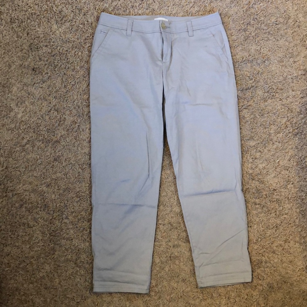 Light Gray Chino Capri